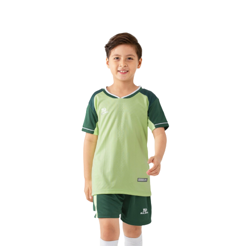 Quần áo bóng đá trẻ em không logo Bulbal Belona 2-Xanh lá