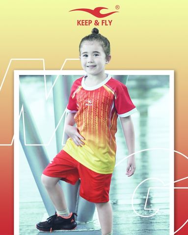 Bộ áo bóng đá Magic Kid đỏ