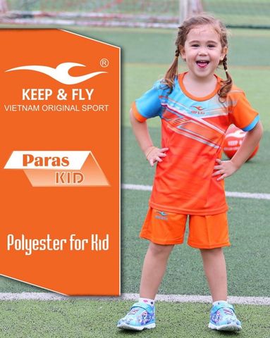 Bộ áo bóng đá Paras Kid cam