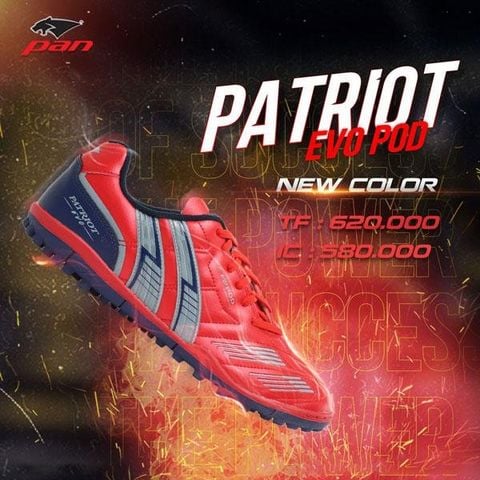 Giày Pan Patriot Evo TF 2022 - Đỏ