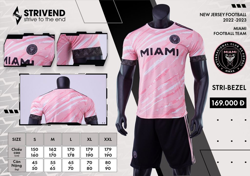 Quần áo Inter Miami màu hồng Strivend cao cấp 2023 – TSPORT.VN
