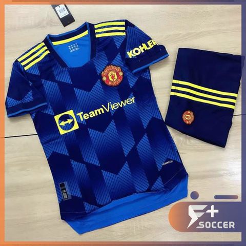 Bộ Quần Áo Đấu MU Manchester United Mới Nhất Màu Xanh