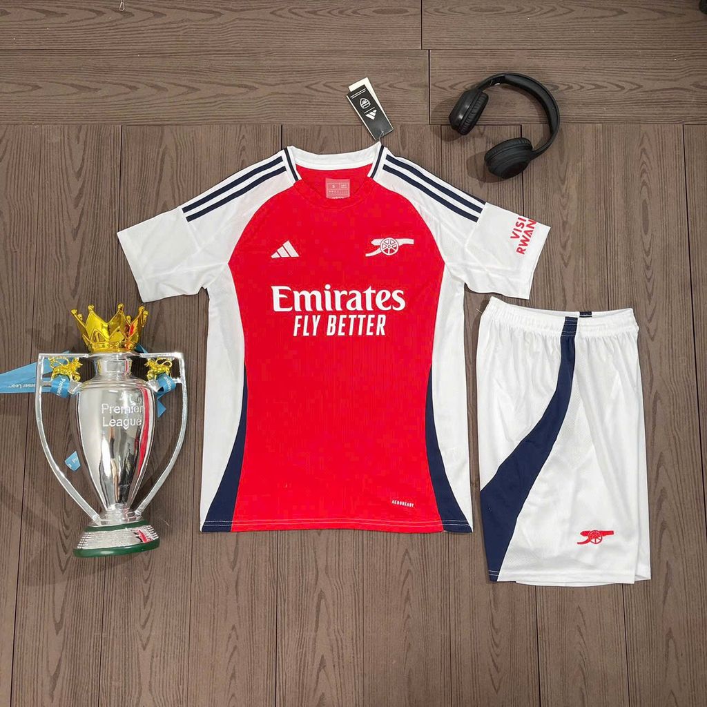 Bộ Quần Áo CLB Bóng Đá Arsenal màu đỏ Vải Mè Thái 2024 - 2025