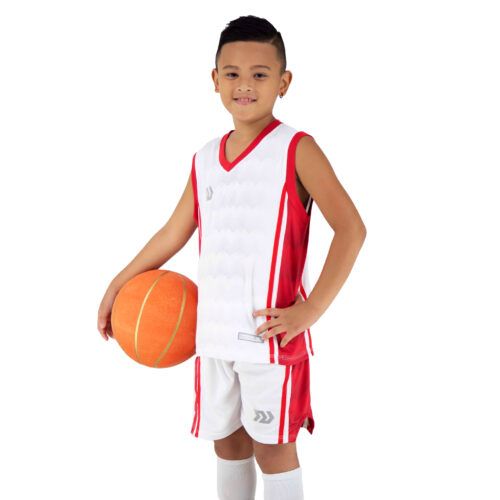 Quần áo bóng rổ trẻ em Bulbal Dino 6 màu-Trắng