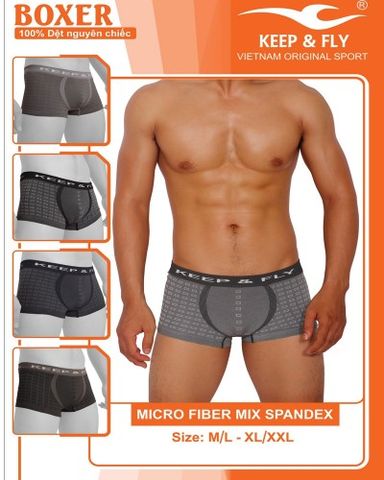 Quần Sịp Boxer Dệt xám đậm