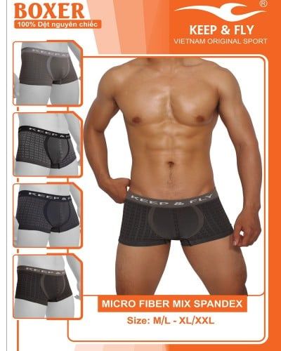 Quần Sịp Boxer Dệt màu rêu
