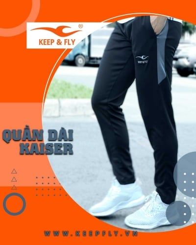 Quần Dài Thể Thao Kaiser sọc Xám