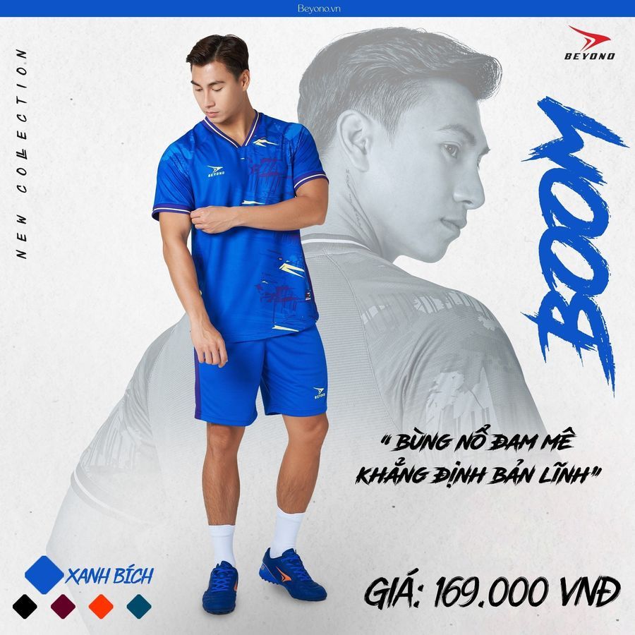 QUẦN ÁO BÓNG ĐÁ KHÔNG LOGO BEYONO BOOM - XANH BÍCH