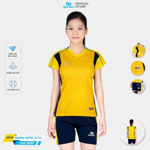 Quần Áo Bóng Chuyền Nữ BULBAL NETTO BC04 - Vàng