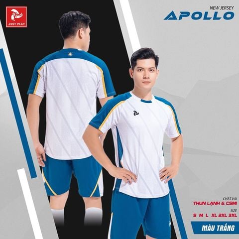 Quần Áo Bóng Đá Không Logo Apollo Full 5 Mẫu Mới Nhất - Trắng