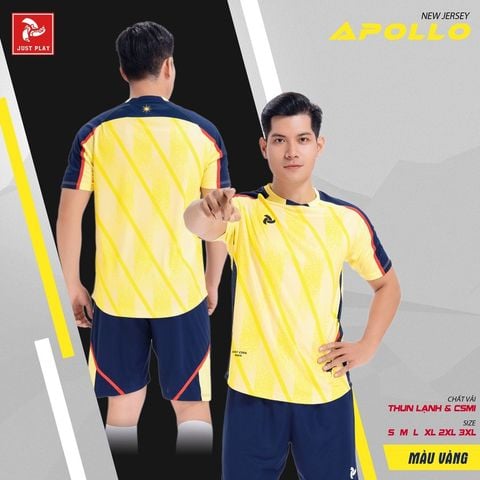 Quần Áo Bóng Đá Không Logo Apollo Full 5 Mẫu Mới Nhất - Vàng