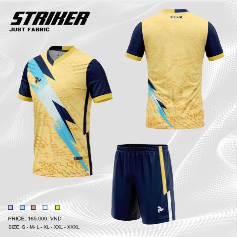 QUẦN ÁO BÓNG ĐÁ KHÔNG LOGO JP STRIKER -  VÀNG