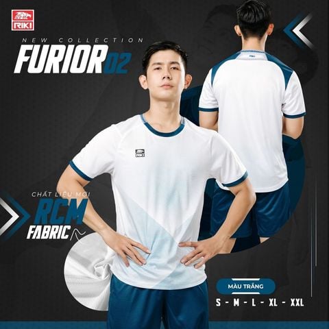 Quần ÁO Bóng Đá Không Logo RIKI FURIO 02 - Trắng