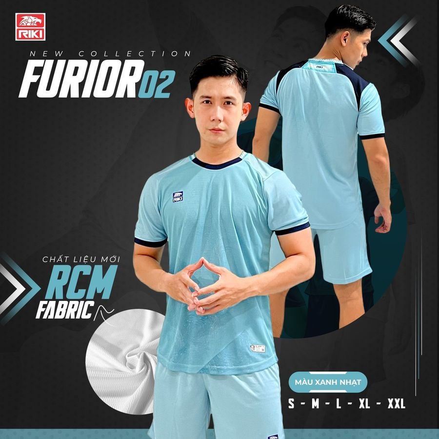 Quần ÁO Bóng Đá Không Logo RIKI FURIO 02 - Xanh Lam