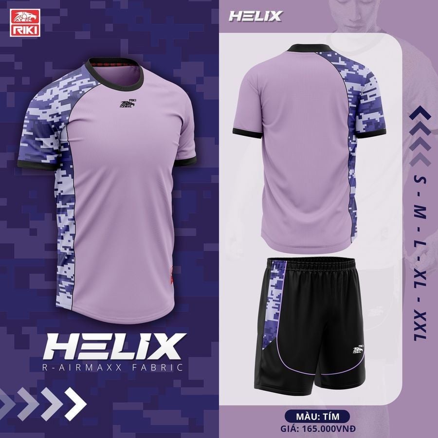 Quần Áo Bóng Đá Không Logo Riki Helix