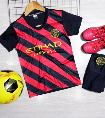 Áo Bóng Đá Trẻ Em Man city Xanh 2022, Áo Đá Banh Trẻ Em