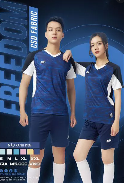 Quần áo thể thao RIKI FREEDOM màu xanh đen