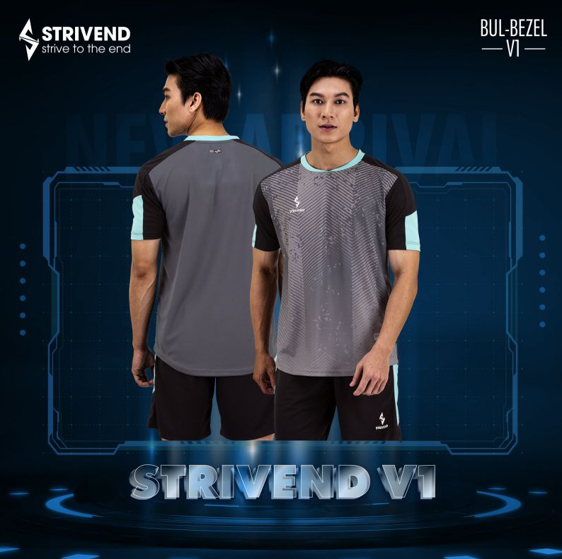 Quần áo bóng đá không logo Strivend V1 - Xám