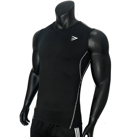 Áo body alpha-x sát nách - Đen