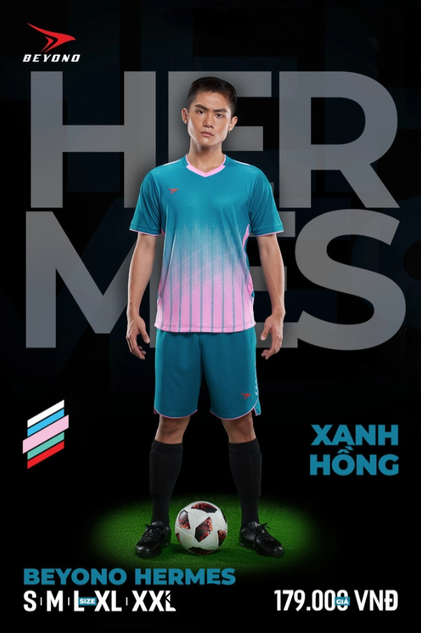 Quần áo Bóng đá Beyono Hermes  Xanh hồng