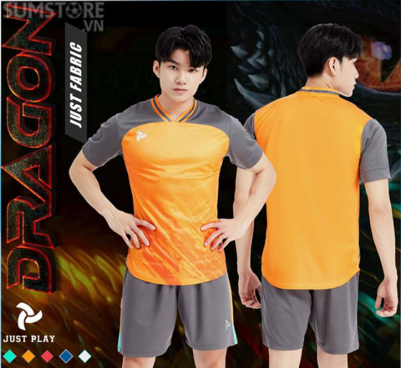 Quần áo bóng đá Không Logo Dragon - Cam