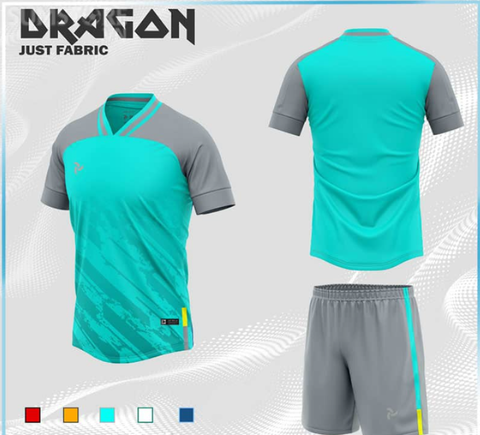 Quần áo bóng đá Không Logo Dragon - Xanh lý