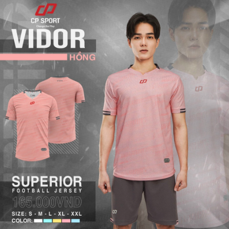 Quần áo đá bóng CP Vidor_Hồng