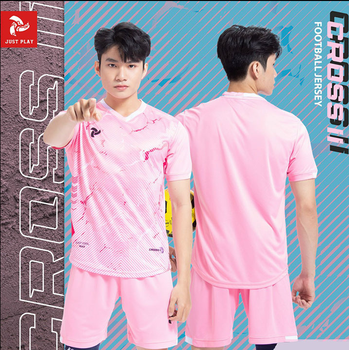 Quần áo bóng đá không logo  Just Play Cross II Hồng