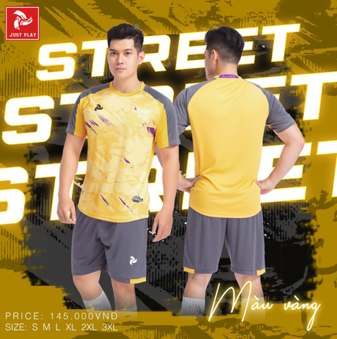 Bộ quần áo bóng đá Justplay Street – VÀNG