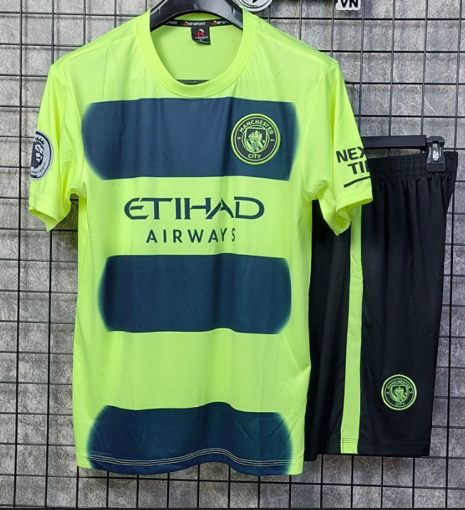 Quần áo bóng đá CLB Man city Xanh chuối - Mẫu mới 23/24
