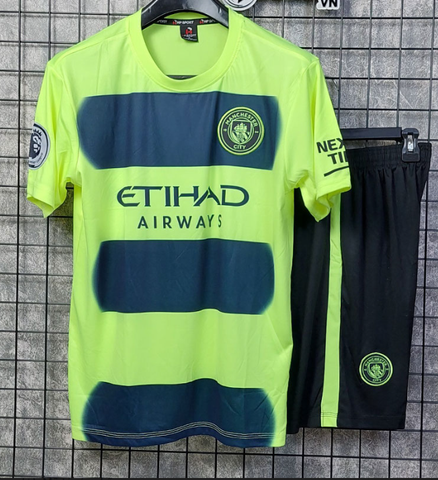 Quần áo bóng đá CLB Man city Xanh chuối - Mẫu mới 23/24