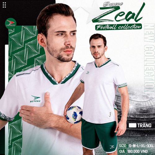 Quần Áo Bóng Đá Không Logo Beyono Zeal - Trắng