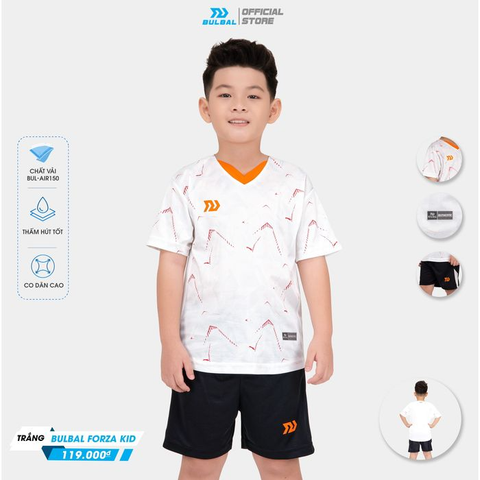Quần Áo Bóng Đá Trẻ em Bulbal Forza A921 - Trắng
