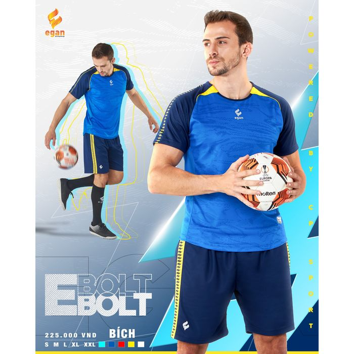 Quần Áo  Bóng Đá Không Logo Egan Ebolt - Xanh Bích