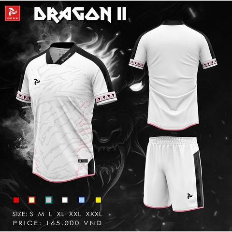 Quần Áo Bóng Đá Không Logo JP Dragon 2 - Trắng