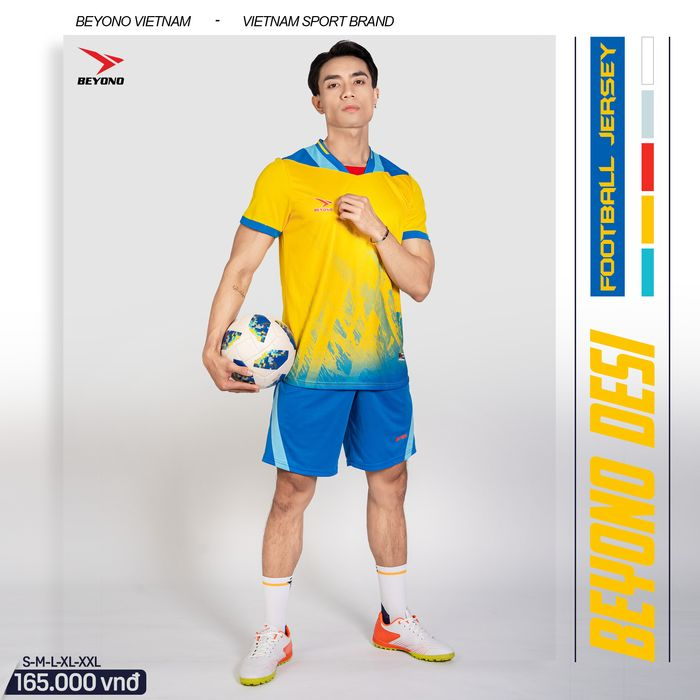 Quần Áo Bóng Đá Không Logo Beyono Desi - Vàng