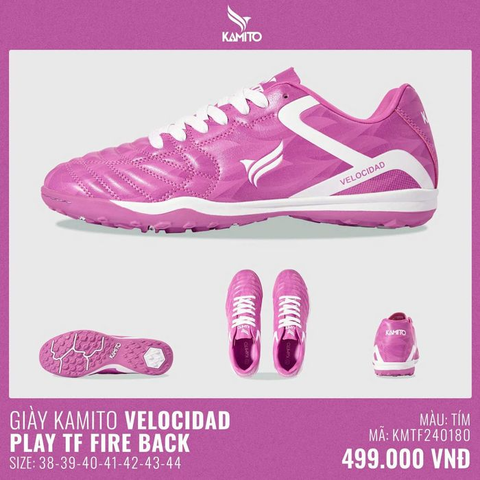 Giày  Bóng Đá Kamito Velocidad Play TF Fire Back - Tím