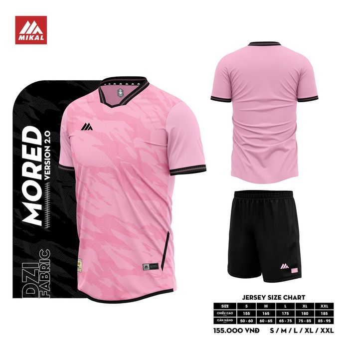 Quần Áo Bóng Đá Không Logo Mikal Mored 2.0 (K3) - Hồng