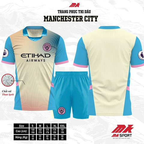Bộ Quần Áo Đá Banh Man City (MC) 24/25 - Kem