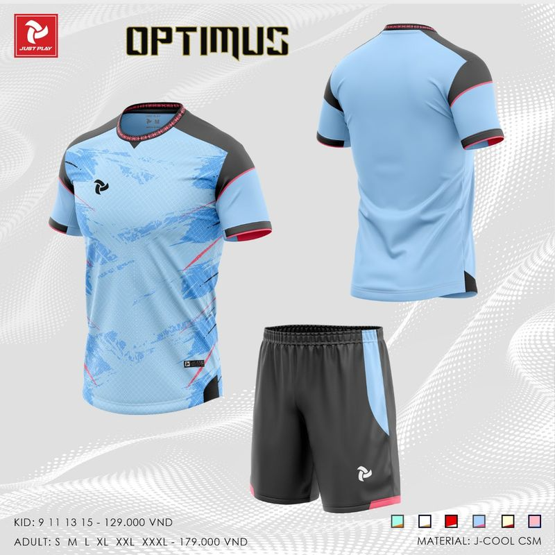 Quần Áo Bóng Đá Không Logo Optimus - Xanh  Biển