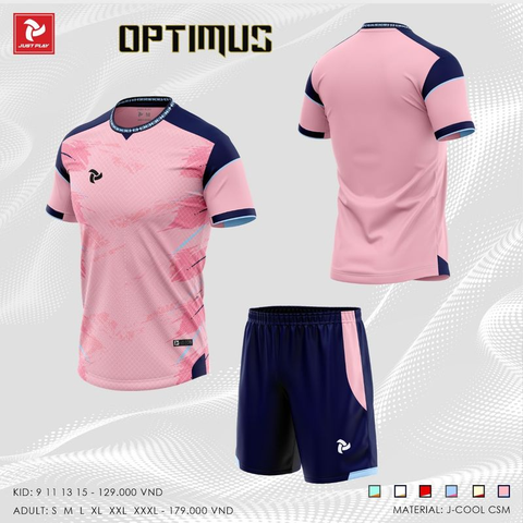 Quần Áo Bóng Đá Không Logo Optimus - Hồng