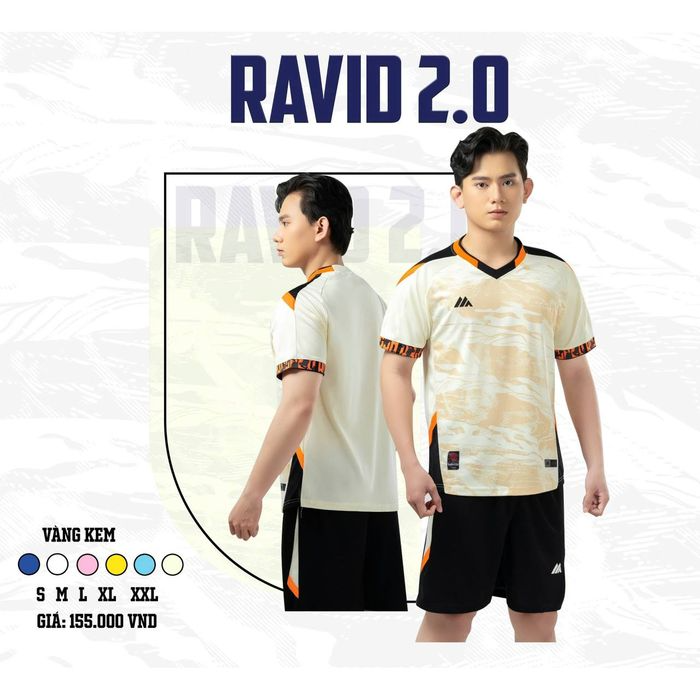 Quần Áo Bóng Đá Không Logo Mikal Ravid 2.0 - Vàng Kem