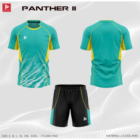 Quần Áo Bóng Đá Không Logo JP Panther 2 - Xanh Lý