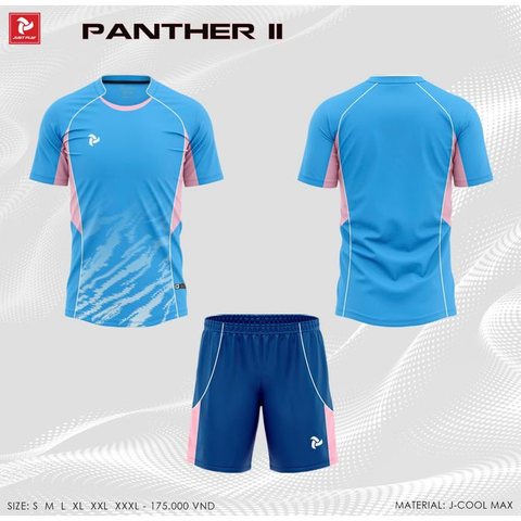 Quần Áo Bóng Đá Không Logo JP Panther 2 - Xanh Da