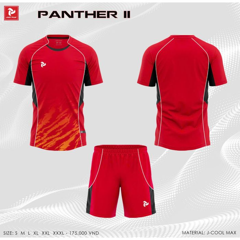 Quần Áo Bóng Đá Không Logo JP Panther 2 - Đỏ