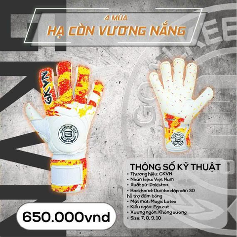 Găng Tay Thủ Môn GKVN - 4 Mùa Có kèm hộp