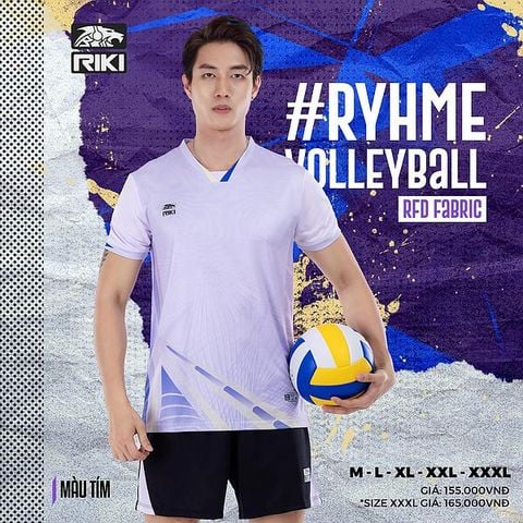 Quần Áo Bóng Chuyền Riki VOL8 Nam - Tím