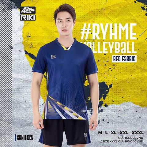 Quần Áo Bóng Chuyền Riki VOL8 Nam - Xanh Đen