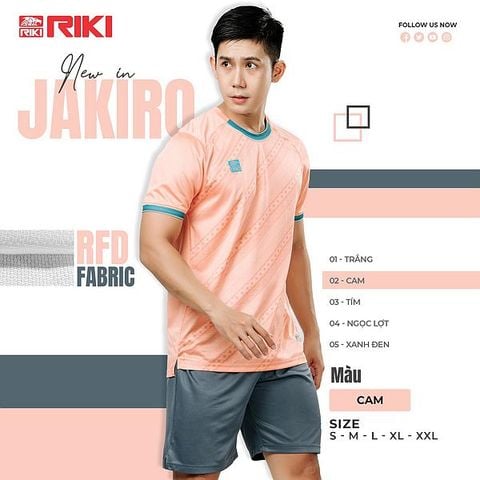 Quần Áo Bóng Đá Không Logo Riki Jakiro - Cam