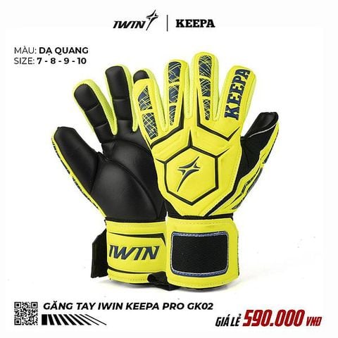 Găng Tay Thủ Môn Iwin Keepa Pro GK02 - Xanh Dạ